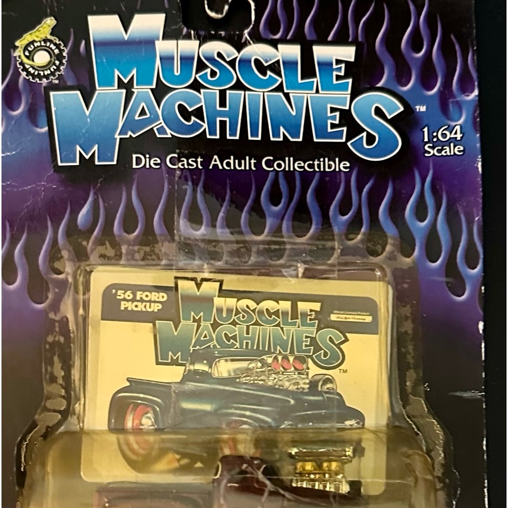 * New Muscle Machines Die-cast 1:64 Purple Ford ‘56 Ford Pickup’ 01-20 * Rare